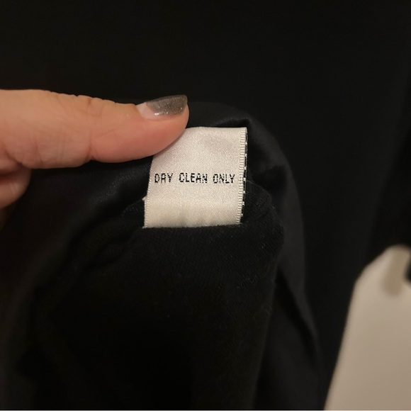 Yoana Baraschi Cashmere Silk Dress size XS Black‎ Satin Flutter Sleeve Dress - Picture 10 of 12